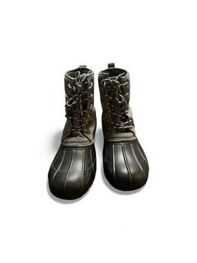 Mens Size 10 Gray and Black Winter Duck Boots